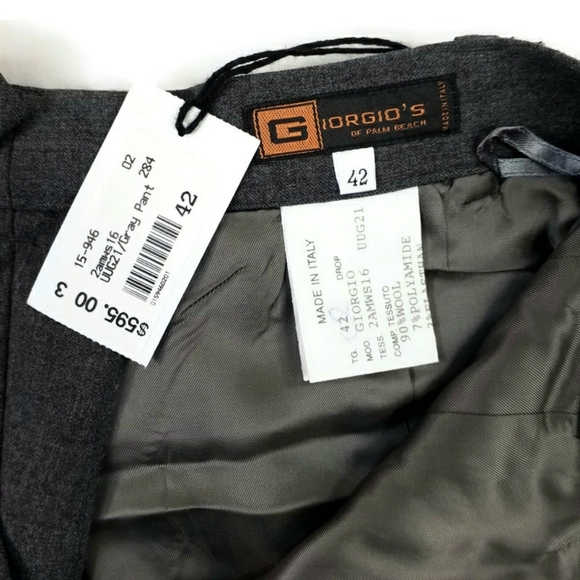 Giorgio's of Palm Beach Heathered Gray Wool Blend Career Dress Pants Womens 6 - Picture 12 of 14